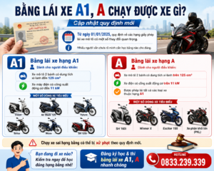 Bằng lái A1 chạy được xe gì