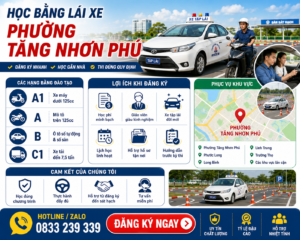 Đăng Ký Học Bằng Lái Xe Phường Tăng Nhơn Phú