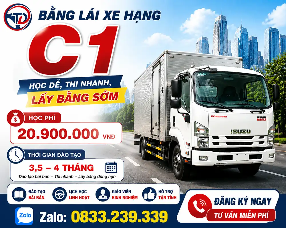 Trung Tâm Lái Xe Thủ Đức 37 đăng ký thi băng lái xe ô tô Hạng c1